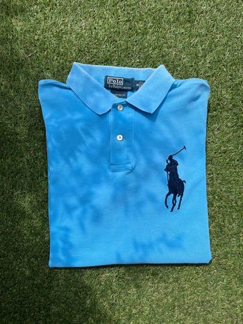 Polo Ralph Lauren bleu ciel - Logo brodé - Taille M