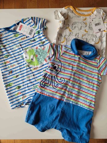 Lot barboteuses 6 mois