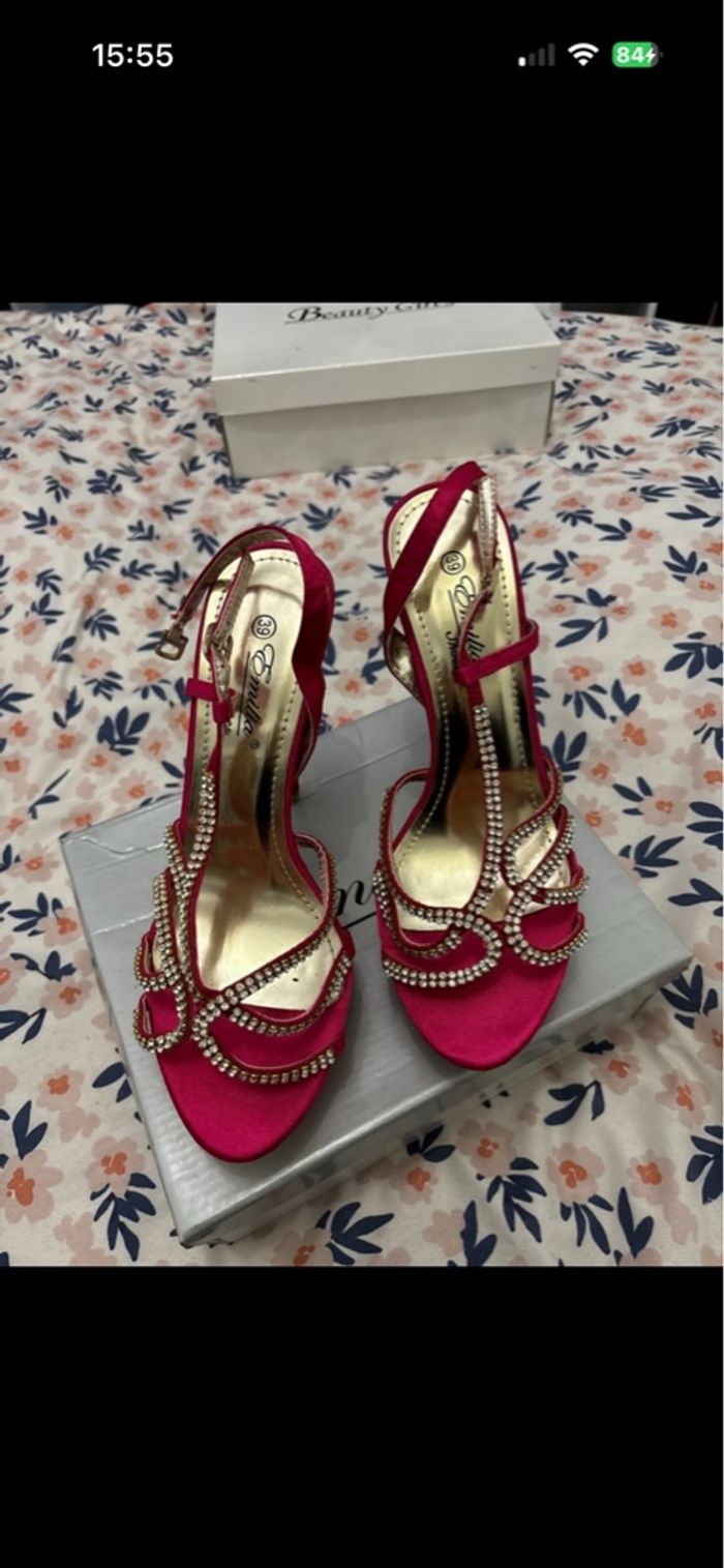 Sandales Rose à plate-forme