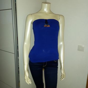 Bustier bleu électronique by Morgan en très bon état taille Xs