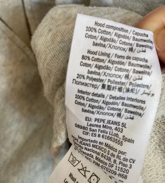 Très beau gilet zippé à capuche en super bon état || pepe jeans || taille 16 ans - photo numéro 8
