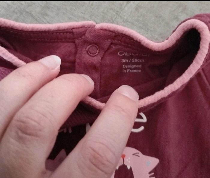 T shirt manches longues Okaïdi 3mois - photo numéro 2