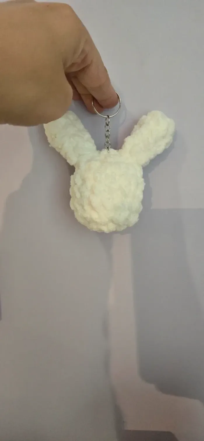Porte clef tête lapin neuf - photo numéro 3
