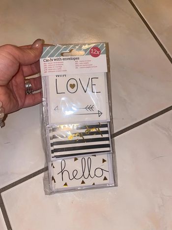 Lot de 12 cartes et enveloppes