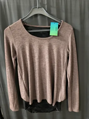 244175 pull kaki/noir femme 38/40