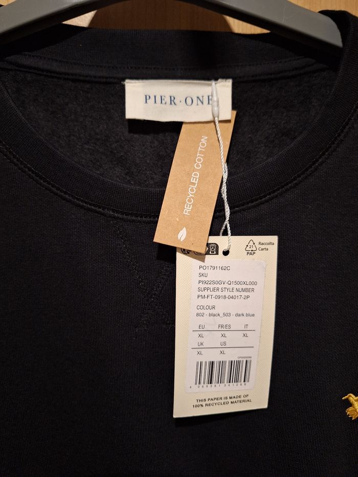 Sweatshirt molletonné noir neuf Pier One XL - photo numéro 2