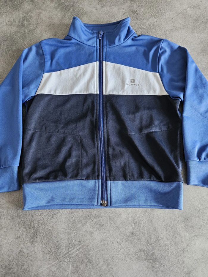 Veste zippée légère garçon - Taille 5 ans (110-113cm) - Domyos - Bleu blanche - photo numéro 6