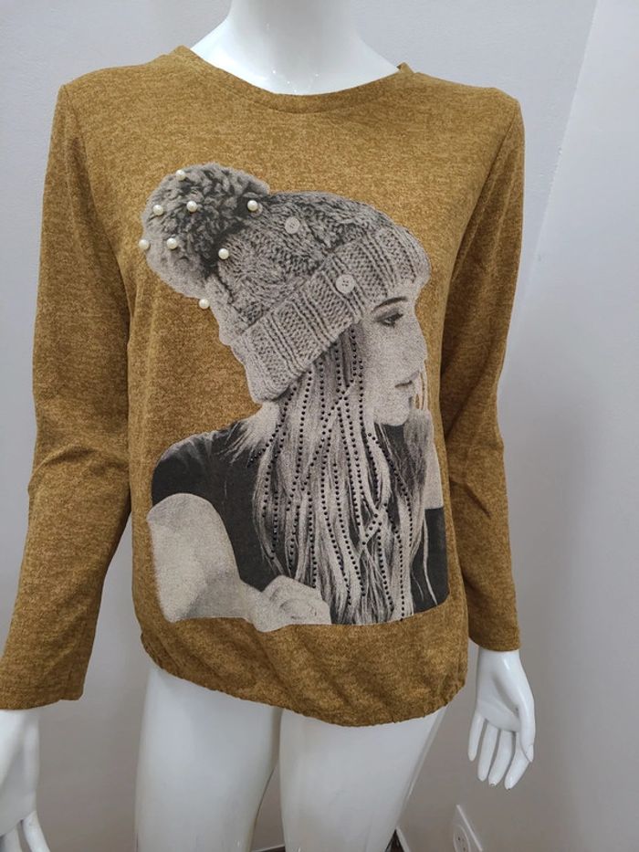Pull moutarde taille 42 - photo numéro 2