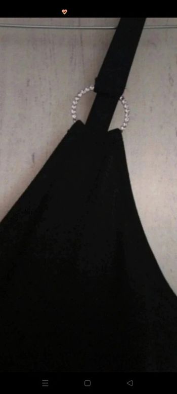 Combinaison noir chic a jambes larges