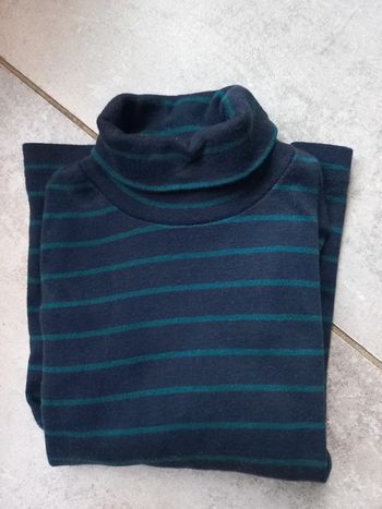 Sous pull à col roulé bleu Gémo 3 ans