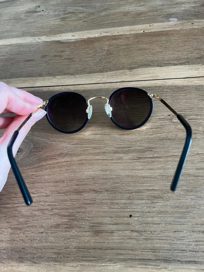 Lunettes de soleil rondes noires Randolph - photo numéro 6