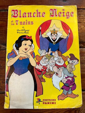 Grand album figurines Panini ancien vintage Disney Blanche Neige et les 7 nains