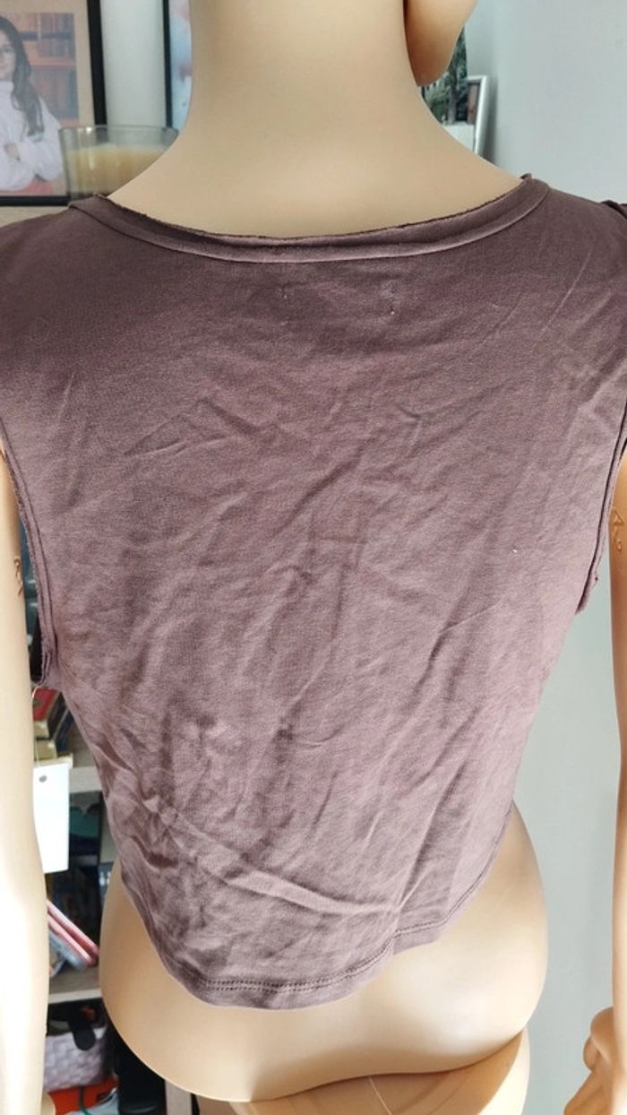 Débardeur top court marron ardene taille m femme - photo numéro 6