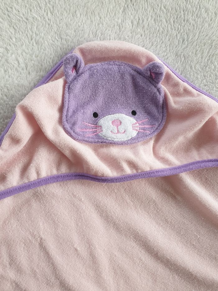 Cape de bain rose et violette - photo numéro 2