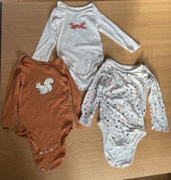 7 Body manches longues 92cm 36m 3a