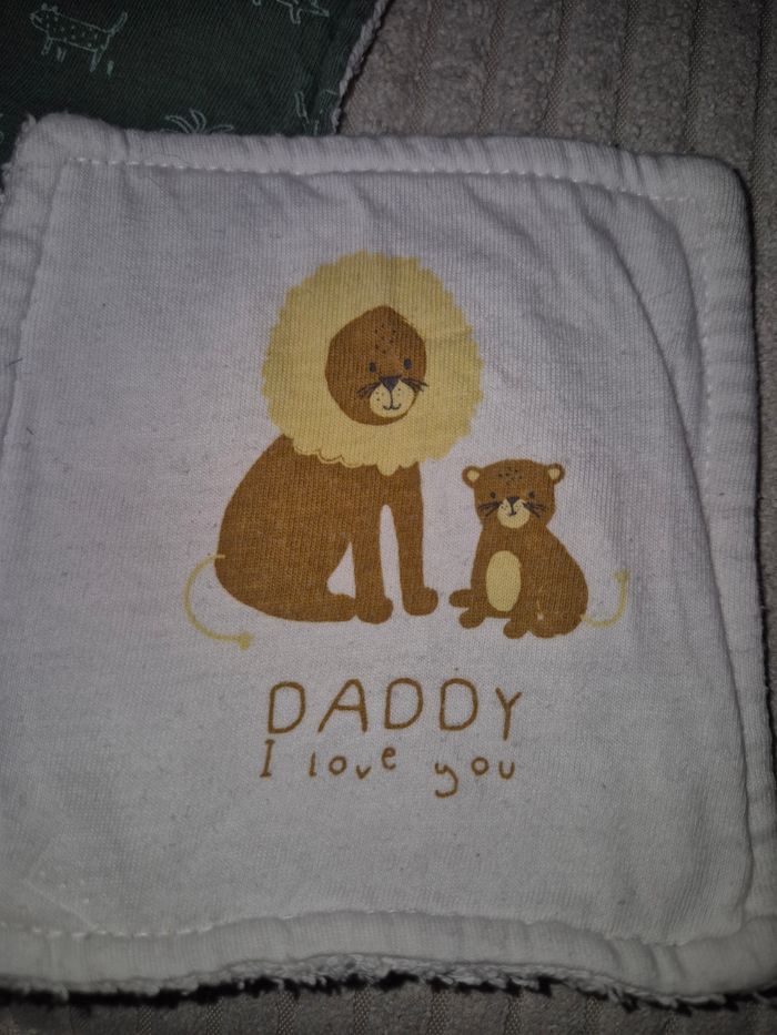 Lot x6 lingettes en cotton lavable motif safari - Bon état général - photo numéro 3