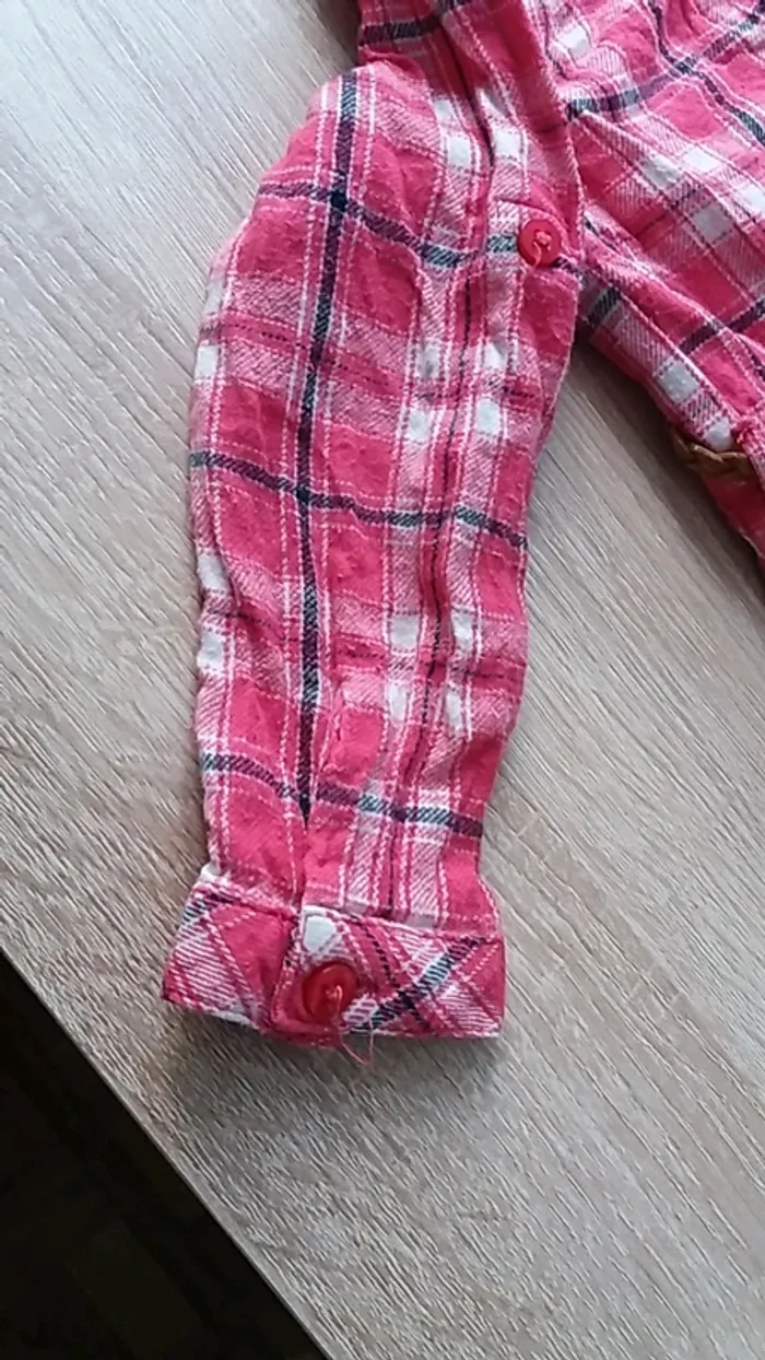 Robe chemise manches longues  9-12 mois 80cm - photo numéro 5