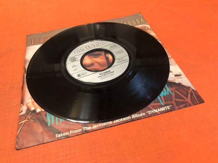 Vinyle 45 tours  Jermaine Jackson / Pia Zadora (1984) When the rain begins to fall - photo numéro 3
