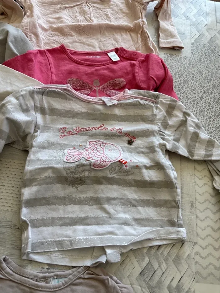 Lot tee-shirts ml 12 mois - photo numéro 7