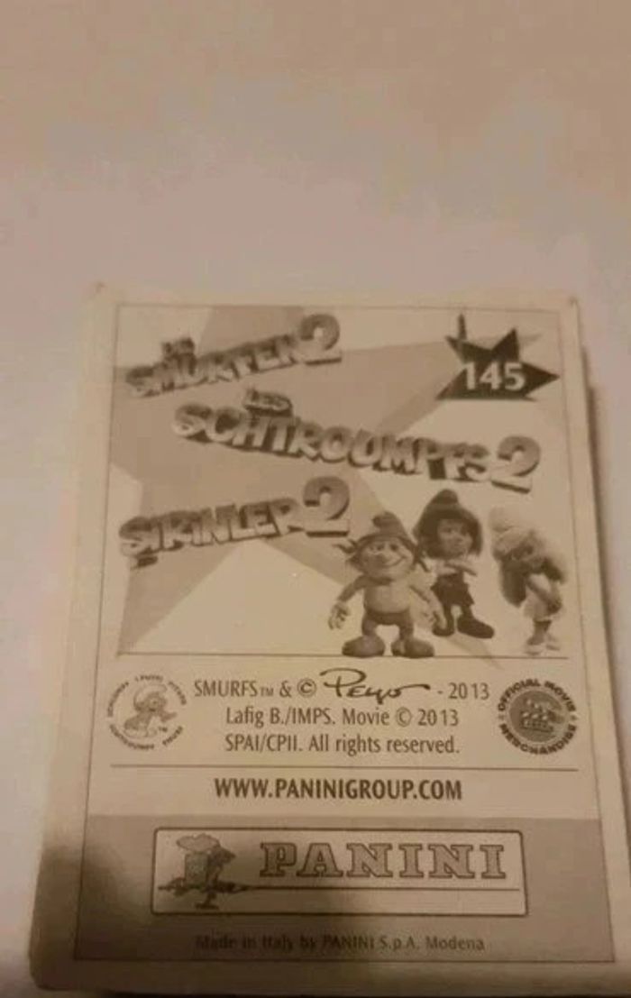 Lot de 10 images Panini les Schtroumpfs 2 - photo numéro 2