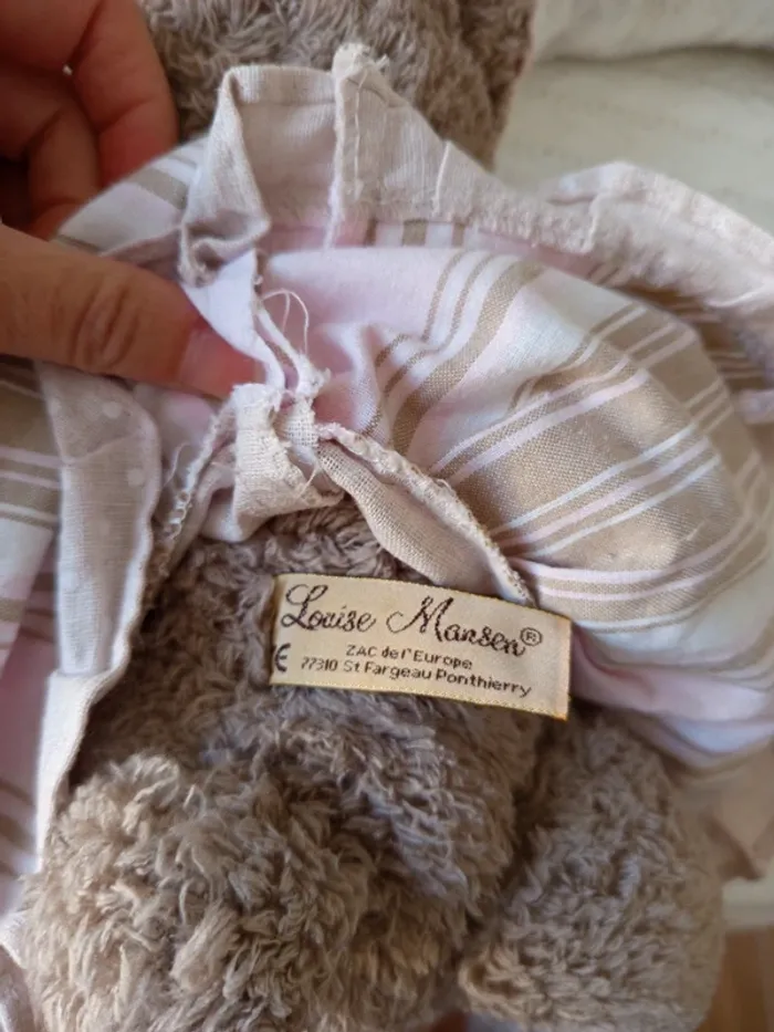 Ourson look vintage robe beige et rose Louise Mansen - photo numéro 13