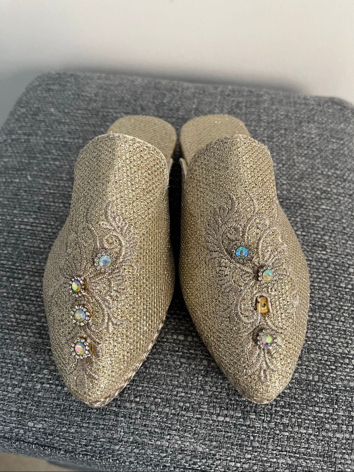 Babouches Dorées Pour Filles Taille 27 - photo numéro 2