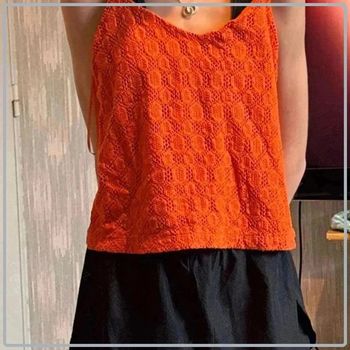 Crop top orange taille s cache cache