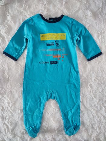 Pyjama bleu quand je serai grand Kiabi taille 9 mois