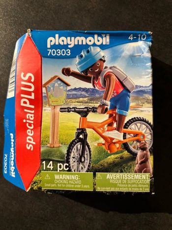 Playmobil 70303 cycliste avec marmotte