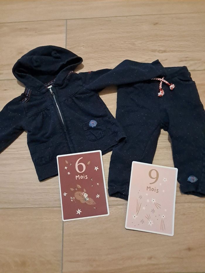 Ensemble veste et pantalon 3 pommes 6/9 mois - photo numéro 5