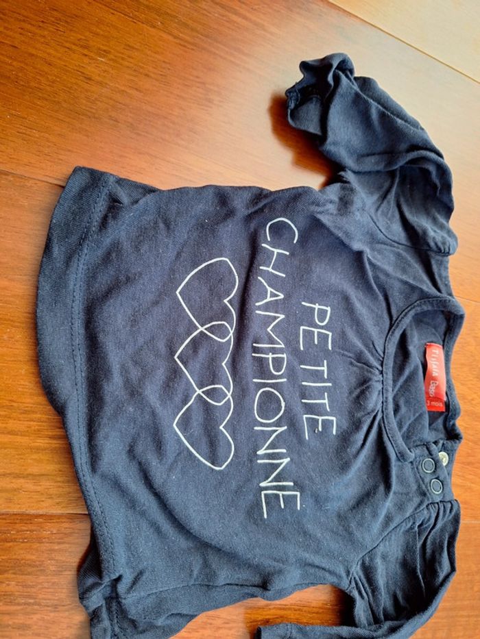 Tee-shirt marine 3mois - photo numéro 2