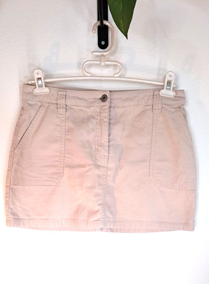 Mini-jupe Esprit – Taille 36 – Velours côtelé beige