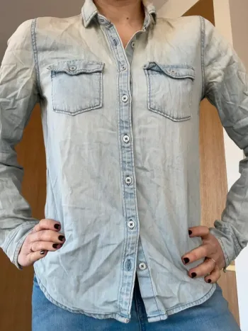 Chemise en jean délavée Abercrombie XS