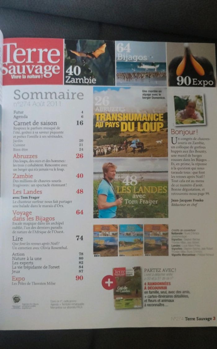 Magazine Terre sauvage numéro 274 Août 2011 - photo numéro 4