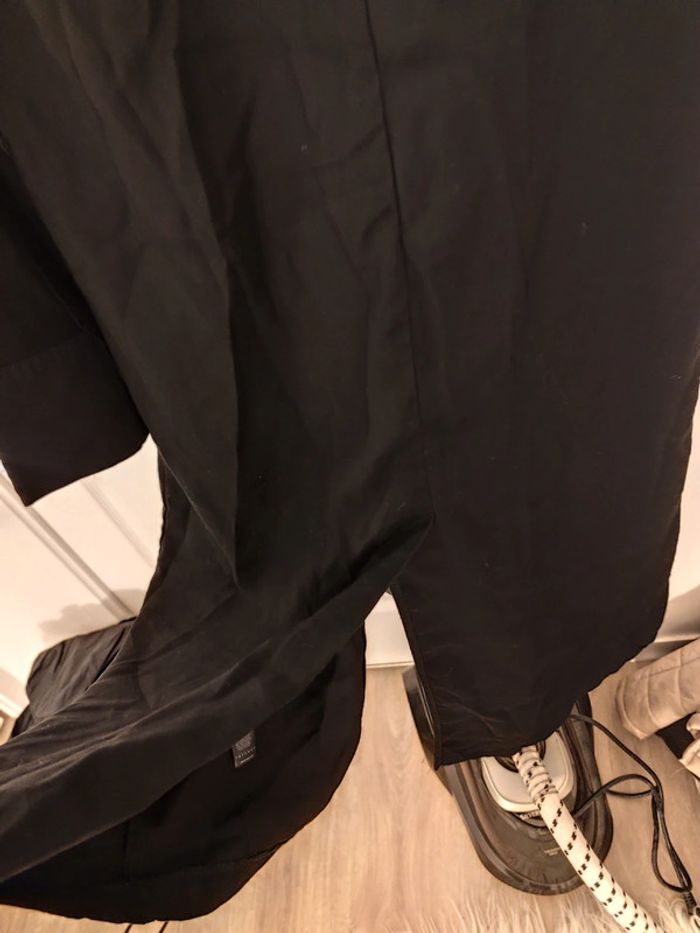 Veste longue noire avec ceinture - photo numéro 4