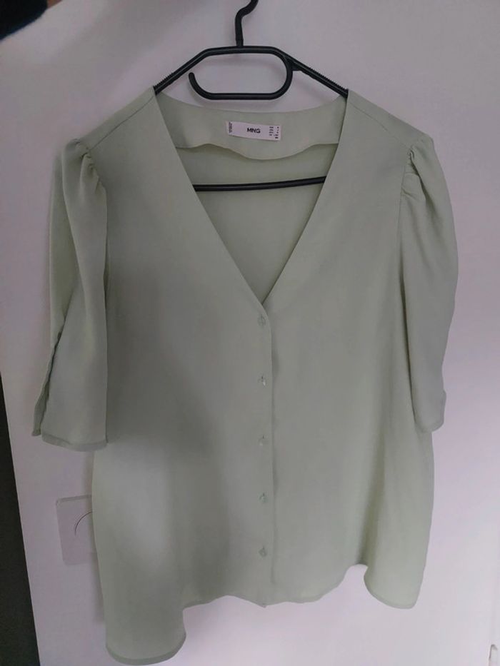Blouse Mango verte