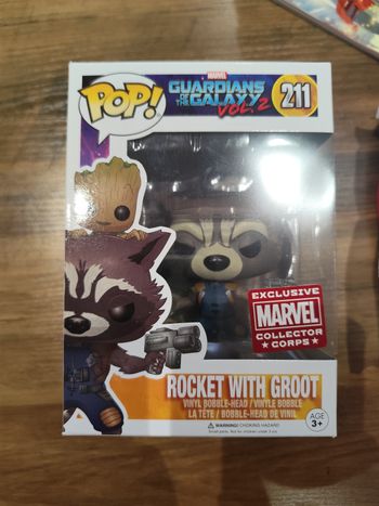 Funko Pop 🦝 Rocket with Groot 🌱 211