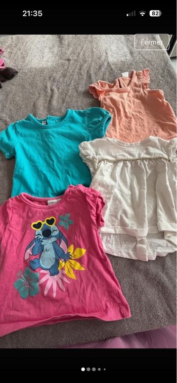 Lot de 4 t-shirt manche courte 