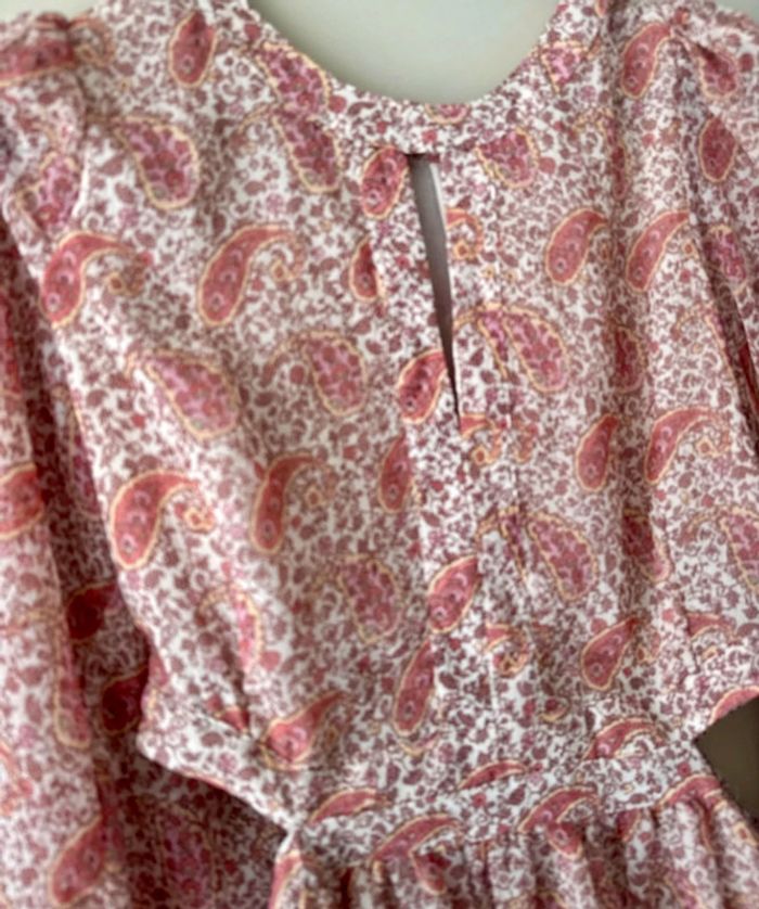 👗🌻 magnifique robe d’été légère à motif- taille L - neuf sans étiquette -Mango - photo numéro 2