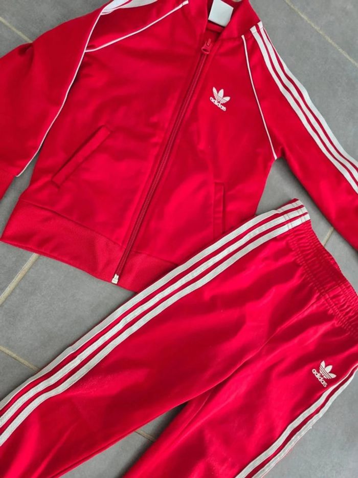 Ensemble jogging Adidas rouge - photo numéro 2