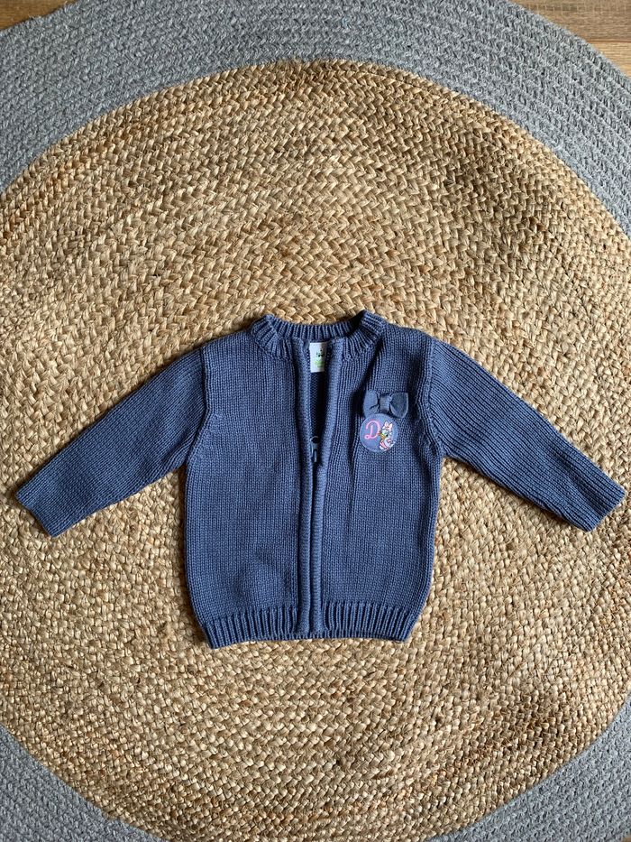 Gilet fille 3 mois bleu violet