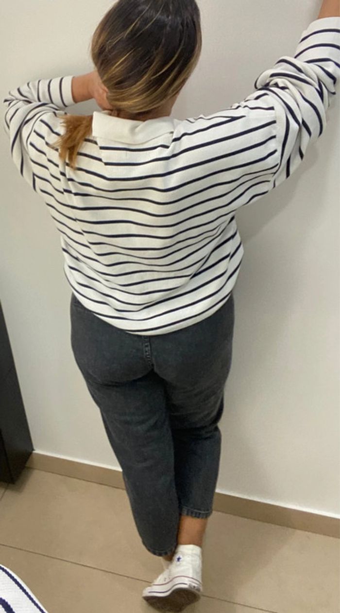 Superbe Pull Léger Ample A Rayures Taille M Et Plus - photo numéro 9