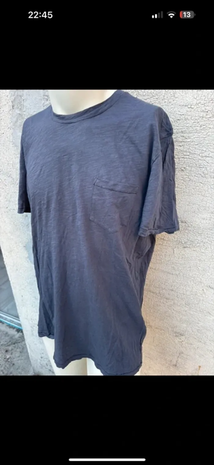 : T-shirt Zadig & Voltaire Homme XL Coton - Crâne Camouflage Bleu Gris - photo numéro 3