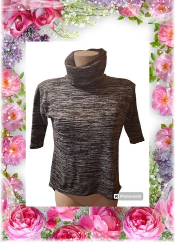 💫🌸Pull manches 3/4 col roulé femme 🌸💫
