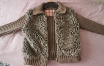 Pull-veste brun MC baby 92 - 98 cm