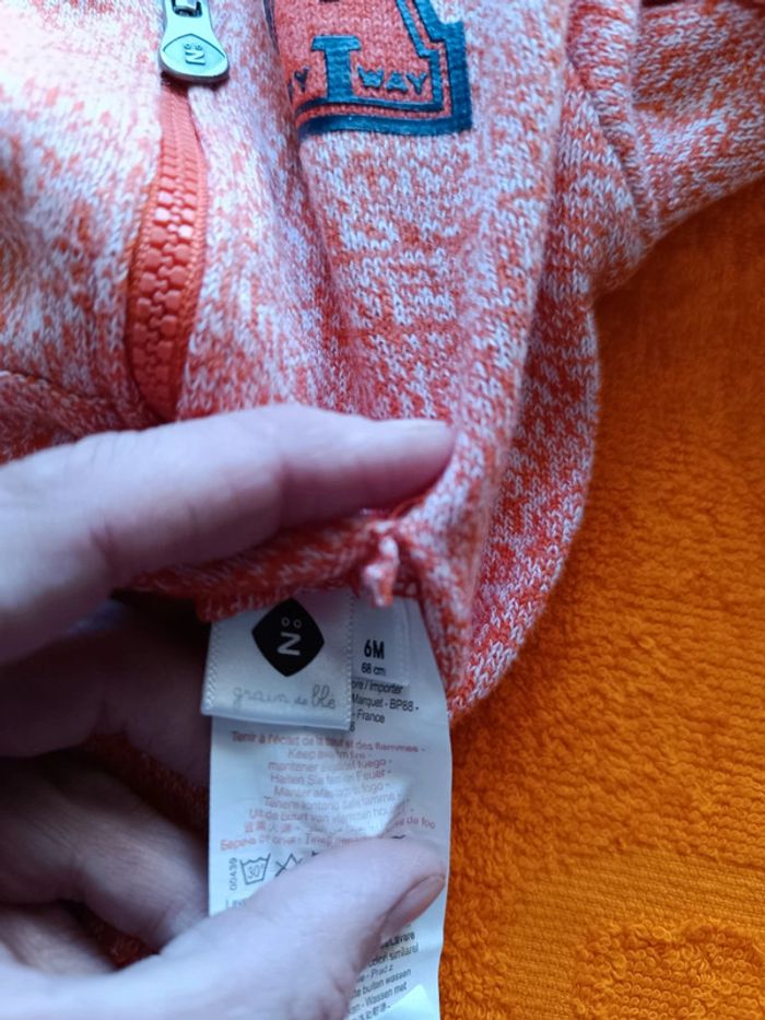 Joli gilet réversible 6 mois 68 cm - photo numéro 2