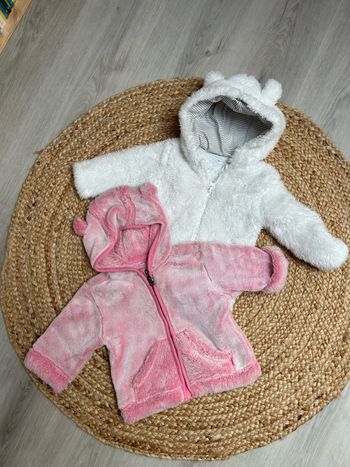 Lot de 2 gilet chaud à capuche taille 68
