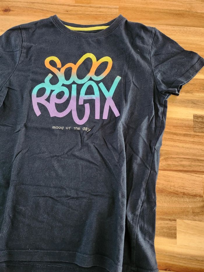 Tee-shirt bleu marine cool inscription Kiabi - photo numéro 2