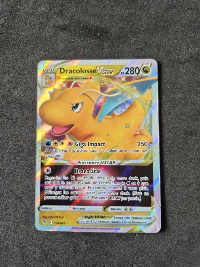 Carte Pokémon Dracolosse Vstar 050/078 EB10.5 Epée & Bouclier Pokémon Go Fr Neuf