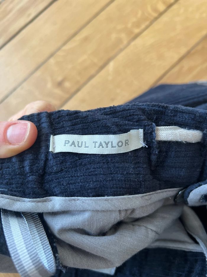 Pantalon velours côtelé Marine - photo numéro 3